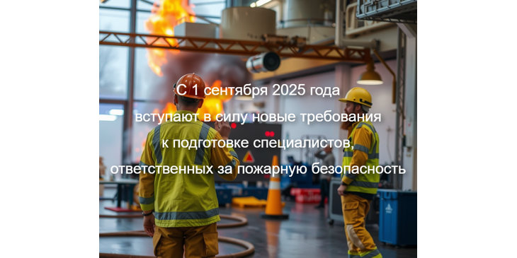 Новые требования к подготовке специалистов, ответственных за пожарную безопасность.